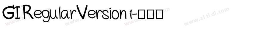 GI RegularVersion 1字体转换